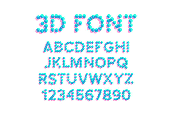 3D Effect Pixel Stereo Font Vector: Bold Retro-Modern Typography