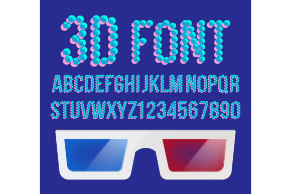 3D Font Pixel Vector: Holographic 3D for Eye-Catching Design