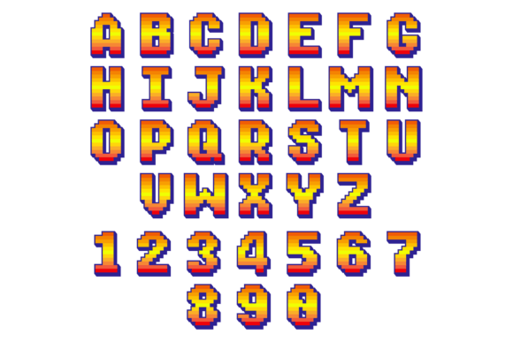 8 Bit Pixel Font: The Retro Computer Alphabet for Modern Design