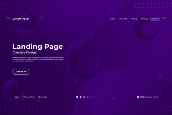 Abstract Landing Page Background: A Dynamic Design Asset
