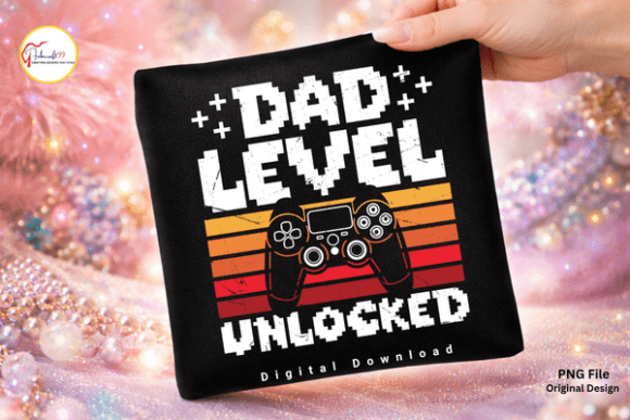 Dad Level Unlocked: The Ultimate Gamer Dad Shirt Design