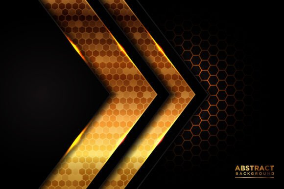 Elevate Your Vision with a Dark and Gold Futuristic Background