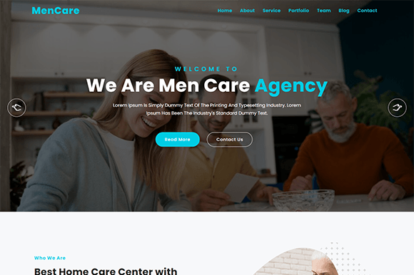 Mencare: A Responsive Web Template for Senior Services