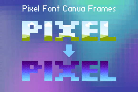 Pixel Font Canva Frames: Your Alphabet for Instant Design Impact