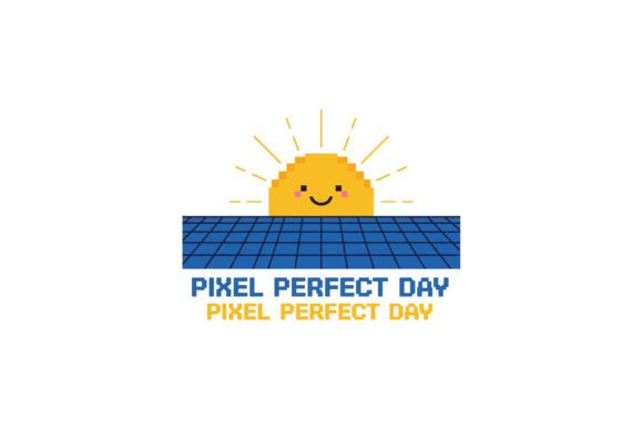 Smiling Pixel Sun Rising: A Cheerful Retro Design Asset